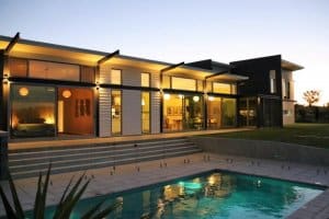 Sustainable house beauty at night
