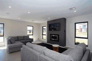 gray themed living room